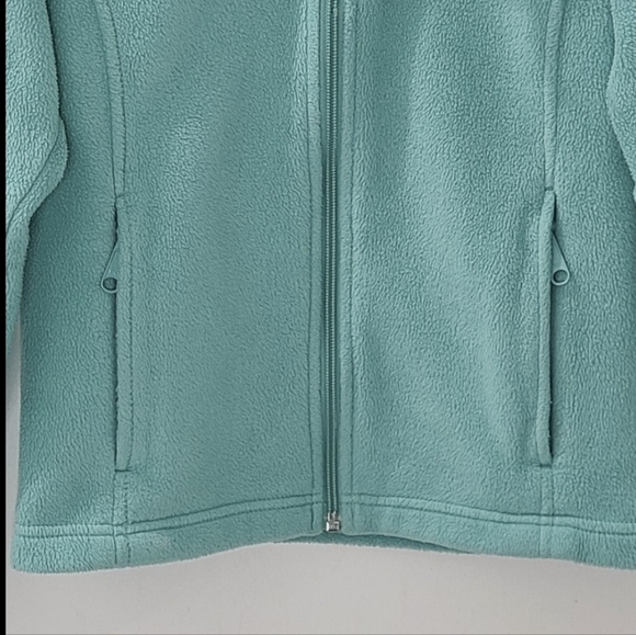 Columbia Benton Springs Youth Teal Fleece Zip Pullover S 7-8 - Picture 6 of 16